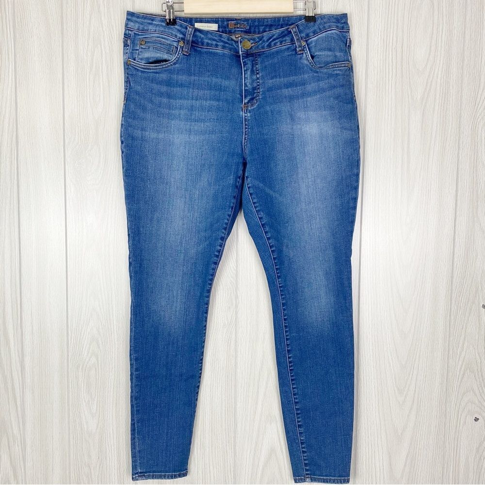 KUT From The Kloth | High Rise Medium Wash Toothpick Skinny Jeans Size 18